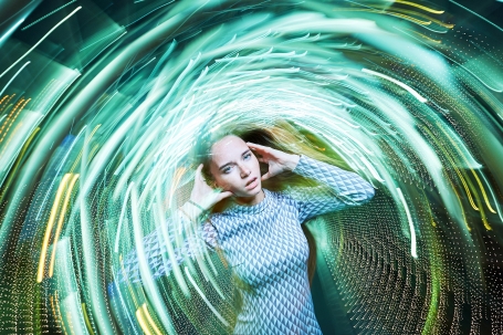 The feeling of spinning... Vertigo. image